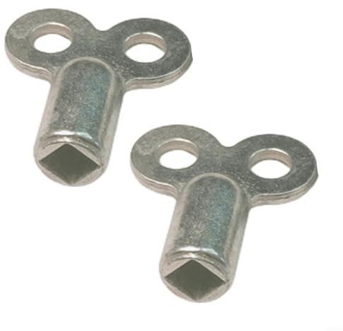 Gdfnmogo Llave de purga de radiador, enchufe cuadrado de 5 x 5 mm, construcción de aleación de zinc, acabado plateado, se adapta a válvulas de calefacción estándar, herramienta compacta para uso