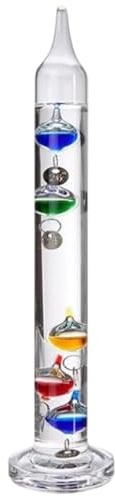 Termómetro Galileo 18-26 Grados, Decorativo, Interior, Temperatura, Precisión, 5 Bolas