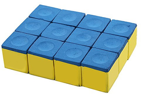 VGEBY Scatola da 12 cubetti di Biliardo Cue/Billiard Chalk Accessori Biliardo per Piscina Snooker Blue Green(Blu)