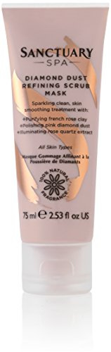 Sanctuary Spa Rose, Face Mask, Diamond Dust and Rose Clay 2 In 1 Face Mask and Face Scrub, for All Skin Types, 75 ml