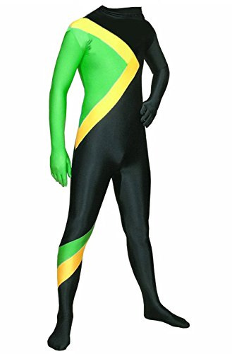 MJPARTY Adult Jamaican Bobsled Team Cool Fancy Dress Costume Jamaica Bobsleigh Running Jumpsuit Outfit (Small)
