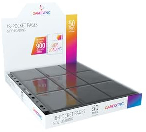 Gamegenic Gamegen!c- Sideloading 18-Pocket Pages Display Black (50), Color Negro GG3002