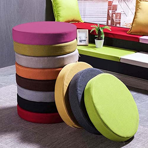 SWD TWTH Stuhlkissen, rund, 5/8 cm dick, 40/45/50 cm, Stuhl-Sitzkissen, für Zuhause, Esszimmer, Küche, Boden, Büro, Garten, rutschfest, waschbar (40 x 40 x 8 cm, Rosa)