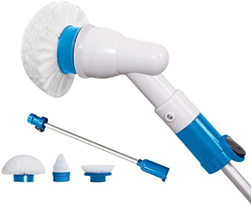 AntDau71 - Cepillo eléctrico giratorio inalámbrico para casa, baño, persianas, persianas, cocinas, azulejos. Recargable con 3 cepillos 300 rpm - CW778