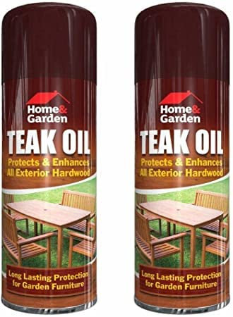 PEBBLE HUG 400 ML Teak Oil Spray Bottle Natural Wood Varnish for Furniture Polishing Hardwood Decking Long Lasting Protection, Easy to Use (Pack of 2)