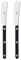 SABRE PARIS - 2er Set Buttermesser 14 cm - Bistrot - Ideal Für Butter, Aufstrich - Edelstahl & Nylon - Spülmaschinenfest - Schwarz