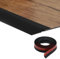 2M Carpet Edge Strip Self Adhesive Floor Planks Carpet to Laminate Door Strip Carpet Door Strips Rubber Edging Trim Laminate Flooring Trim (5mm, Black)