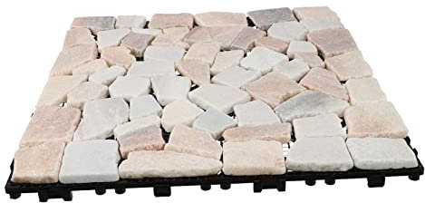 DOITOOL 1stk Steinboden Steine Verbundfliesen Aus Naturstein Steinfliese Gartenfliesen Aus Naturstein Ineinandergreifende Bodendeckplatten Aus Stein Wohnkultur Haushalt Marmor Bodenfliese