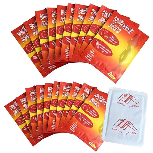ESTEXO Wärmepads Wärmekissen Wärmepflaster 20er Set Wellnesspflaster 9,5 x 13 cm bis zu 10 Stunden Heizdauer