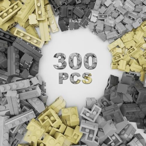 Lot de 300 Briques De Construction Classiques - Briques De Profil De Maçonnerie - Blocs Muraux Compatibles avec Les Pièces et Pièces (300 Pièces)