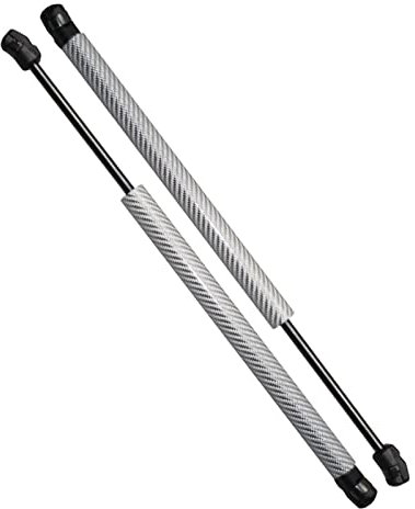 DZSQHDSAF Compatible Puntales Gas Arranque Escotilla Puerta Trasera Fibra Carbono para Cadillac para Escalade 2007-2013 SUV Muelle neumático(Plata)