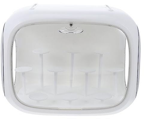 Toyvian Sturdy Model Paint Storage Display Case Handmade Craft Box White Display Case for Collections