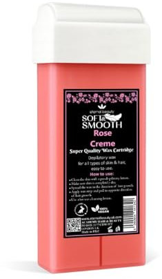Rose Creme Wax Cartridge for Hair Removal - 100g Roll-On Depilatory Wax by Eternal Beauty | For All Skin & Hair Types | Vegan, Easy to Use, Professional Waxing Refill for Wax Heater
