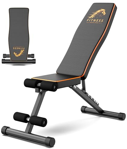 Dskeuzeew Weight Bench, 660 LB Stable Workout Bench, 8 backrest adjustments, Adjustable Strength Training Bench for Full Body Workout with Fast Folding (Black)
