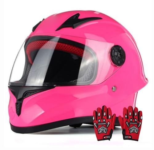 DOT-Godkänd Barnmotorcykelhjälm, Gokart-Elscootermopedhjälmar, Barnpojkar-Flickor-Dirtbike-Fyrhjuls-ATV-Hjälm För 3-14 År Gamla D 1,M/(49~50cm)