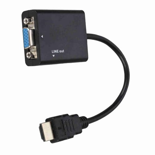 Yinhing 1080P Bärbar Till VGA-adapter-omvandlarkabel med USB-ström och 3,5 Mm-kabel för Högkvalitativ Videoutgång Idealisk för Projektorer Bildskärmar och TV-apparater