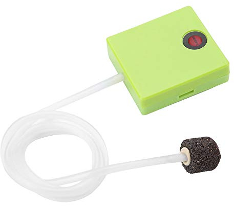 Jiawu Bärbar Akvarieluftpump, Batteridriven Fisktankluftare, Kompakt Luftare Syrepump med Luftsten, för Fisketransportuppfödning