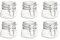 MÄSER Gotica Serie Gothika-Barattolo in Vetro con Coperchio, 30 cl, con Chiusura a Leva, Set da 6, 6 unità