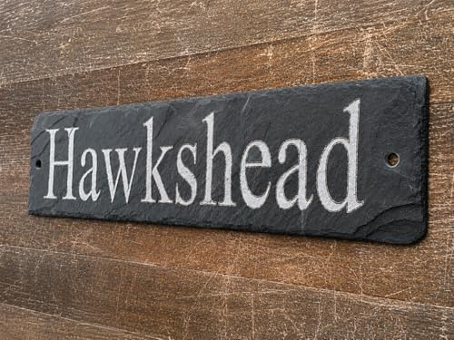 Customised Natural Slate House Sign 45cm x 10cm – Traditional Rustic