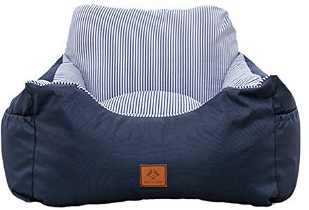 Universal Autositz und Bett für Hunde, Wasserfest Hund Autositzbezug, Autositzabdeckung Sitzbezug Hundetransport Vordersitz mit abnehmbarer Bezug und Kissen für Auto/Van/SUV Leicht zu reinigen, Blue