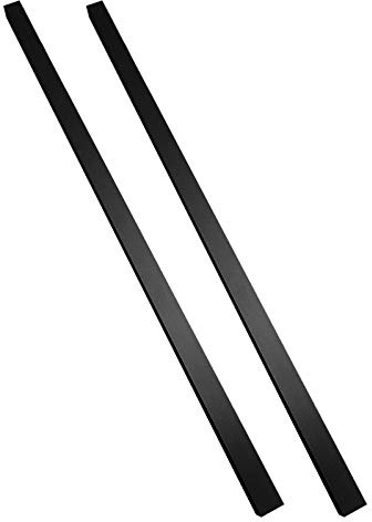 inova 2 Stück Flache Möbel-Griff schwarz selbstklebend 40 x 1,2 x 1,4 cm für Schiebetüren Duschen