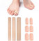 3 tubos de dedo del pie cortables para el dedo del pie, almohadillas de gel suave, protectores de maíz para ampollas, callos, dedos los pies y dedos con 3 pares fundas transpirables para los dedos
