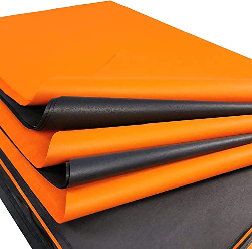 20 Halloween Tissue Sheets. 10 Black & 10 Orange. 20x30 (50cmx75cm). Perfect for Crafts & Gift Wrap