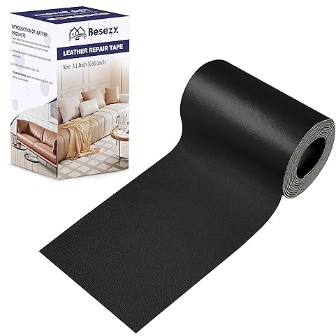 Besezx Leather Repair Patch Tape Kit, Self Adhesive Leather Repair for Furniture, Couch, Sofa, Car Seats,Office Chair,Vinyl Repair Kit.3.1inx60in