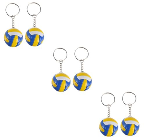 TOYANDONA Volleyball Deko 6 Stück Volleyball Modell Spielzeug Schlüsselanhänger Für Die Sportsammlung Schlüsselanhänger Stressball Fußballspielzeug Charm Fußball