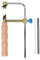 U Shape Coping Saw with Forged Steel Frame and Log Handle, Fret Cutter Saw Includes 8 Extra Blades - Ideal for Woodworking, Engraving, and Jewelry Making