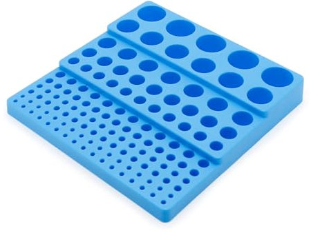 Scatola portaoggetti per punte da trapano, per fresa e finiture, custodia organizer con 131 fori per fresa da 4-32 mm