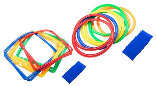 Oshhni Anneaux de marelle pour enfants de 3 ans et plus, multifonctionnels, avec boucles à pression, pour développer la motricité globale et l'activité