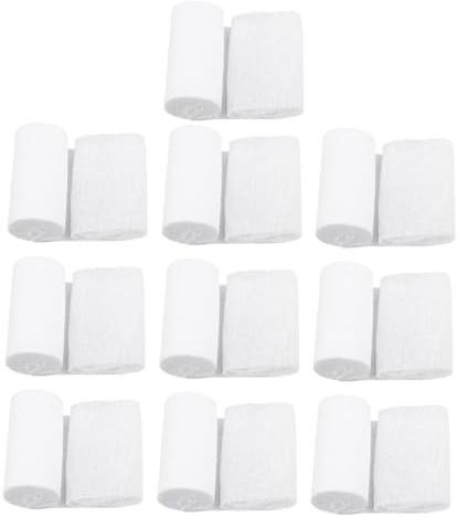 Operitacx 10pcs Gauze Rolls 8x600cm Compression Wrap Bandages for Emergency First Aid and Sports Wound Care