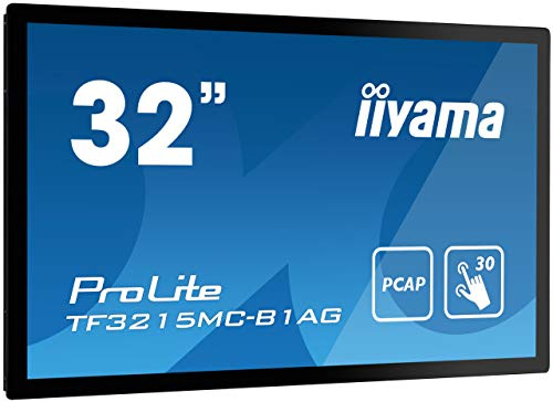 iiyama ProLite TF3215MC-B1AG 80cm 31,5 AMVA3 LED-Monitor Full-HD Open Frame 30 Punkt Multitouch kapazitiv VGA HDMI 24/7 IP65 IK-7 AntiGlare schwarz