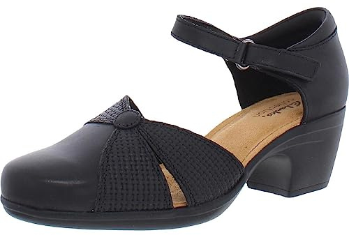 Clarks Emily Rae - Zapatos de tacón para mujer, Cuero negro, 5