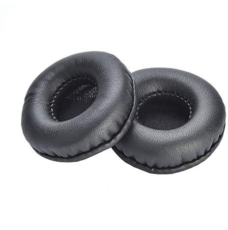 Yizhet 1 Par Almohadillas Auriculares 65mm Almohadillas Cascos de Espuma de Repuesto Universal Cojín para Auriculares Esponja de Cuero Cojines para 65 mm Auriculares (6,5cm)