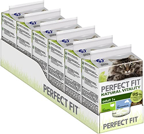 PERFECT FIT Adult 1+ Premium Katzenfutter nass - 36x50g Portionsbeutel - mit Hochseefisch und Truthahn - Nassfutter für Katzen - ohne Getreide