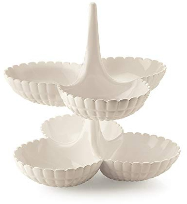 Guzzini - Tiffany, Set di 2 Antipastiere - Bianco Latte, 27x25xh25,5 cm - 199201156