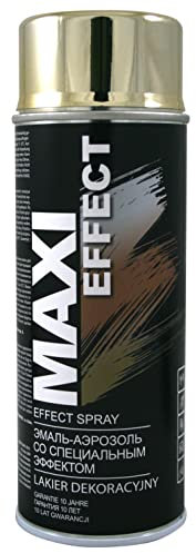 MAXI-SPECIAL | Acryl-Sprühlack | Gold | Chrom-Effekt | Dekorativ | Vielseitig einsetzbar | Gut deckend | Schlierenfrei | Schnell trocknend | Wasserfest | 400 ml (GOLD MX0011)