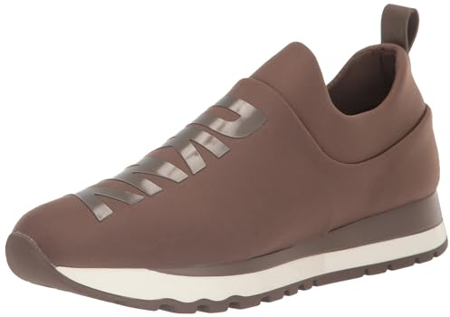 DKNY Baskets Basses à Enfiler avec Logo pour Femme, Gris, 38.5 EU