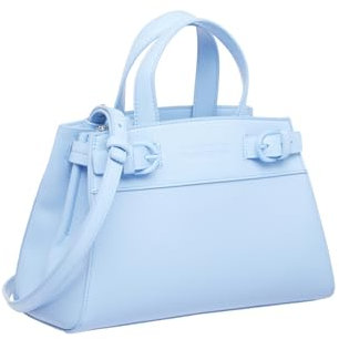 Armani Exchange Women's Capsule Milano, Cross Gender on Tone Buckle Tote M, Blue River