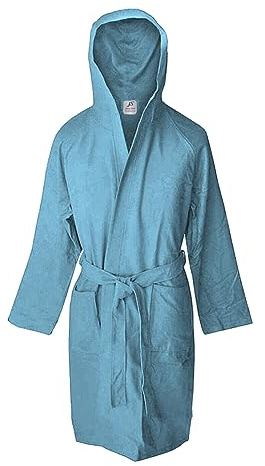 Jenny Sesal - Accappatoio Uomo e Donna in Microfibra Morbido, Leggero, Salvaspazio, a Rapida Asciugatura con Cappuccio, Tasche, Cintura a Passanti e Gancio