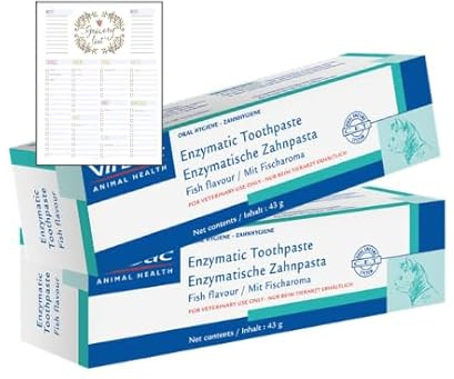 Think Outside the Gift Toothpaste for Cats Bundle which Contains Enzymatic Toothpaste for Cats, Yummy Fish Flavour! 43G - Pack of 2 with Grocery List Card