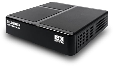 Telefunken - Récepteur TNT UHDR10 pour télévision numérique terrestre UHD 4K - 1000 canaux - PVR - Tuner TNT UHD/SD/HD/UHD/2K/4K