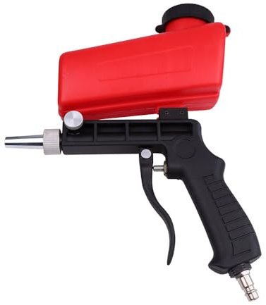 Pistola de chorro de arena de gravedad ajustable portátil pequeña máquina de chorro de arena 90 psi pistola neumática de mano