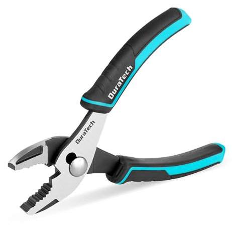 DURATECH 6 Inch Slip Joint Pliers, Small Pliers with Comfortable TPR Handle, High Carbon Steel, Swivel Rivet, Strong Sharp Teeth, Pliers for Tightening, Loosening and Gripping Nuts and Bolts