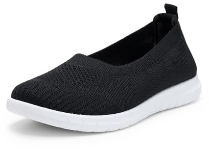 Alexis Leroy Scarpe da corsa per donne, traspiranti, in mesh, scarpe da ginnastica comode, scarpe sportive da fitness all'aperto, Inchiostro nero, 41 EU
