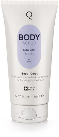 IONIQ BODY Scrub Körperpeeling | Verfeinert das Hautbild & beruhigt die Haut | Natürliche Peeling-Formel mit Gurkenwasser & Haferextrakt | Sulfat- & Parabenfrei & Vegan | Hergestellt in der Schweiz