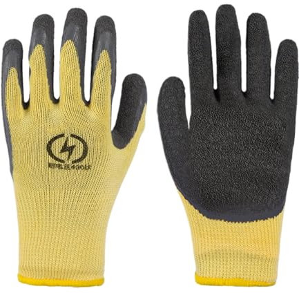 Gants électriques, gants isolants pour travaux électriques - Gants résistants aux hautes tensions 400 V | Gants isolants pour électriciens monteurs de lignes, gants de protection antidérapants