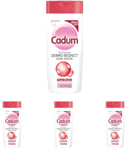 Cadum Gel douche Dermo-Respect 450ml (Lot de 4)